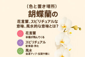 胡蝶蘭の花言葉とスピリチュアル・風水的な意味|色と置き場所で運気UP